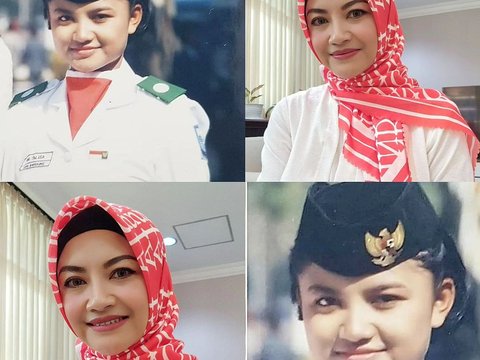 Eks Presenter TV Tina Talisa Ternyata Mantan Paskibra, ini Potretnya 28 Tahun lalu saat Kelas 2 SMA