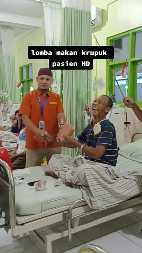 Viral Pasien Cuci Darah Ikut Lomba Makan Kerupuk, Bikin Warganet Heran