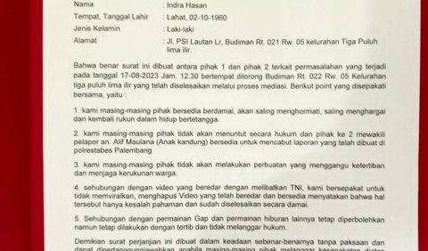 Kapendam II Sriwijaya Letkol Inf Rohyat Happy Ariyanto menegaskan, kasus ini sudah diselesaikan secara kekeluargaan antara pelapor dan terlapor.