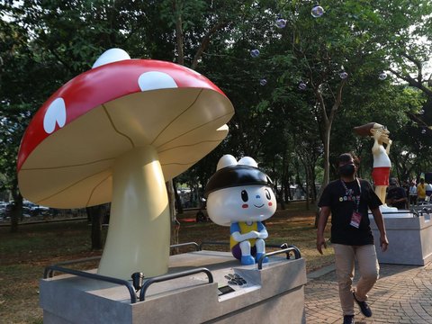 FOTO: Mengisi Akhir Pekan Bersama Karakter Animasi Buatan Anak Bangsa di Monas