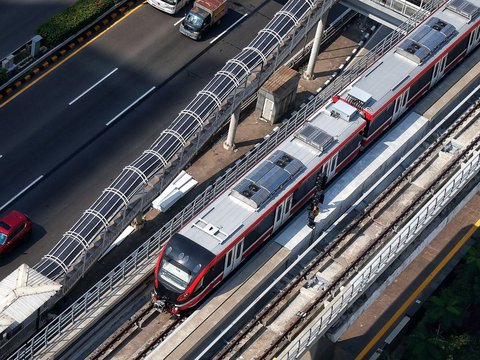 FOTO: Ini Potret Longspan LRT Gatsu-Kuningan yang Disebut Salah Desain, Kalau Lewat Harus Pelan