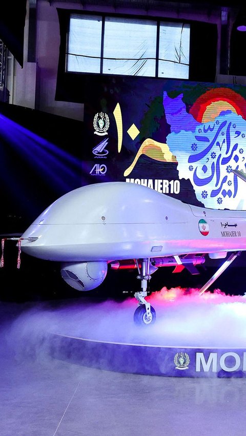 FOTO: Sangarnya Mohajer-10, Drone Tempur Terbaru Iran Bisa Jangkau Musuh Utama dan Terbang 24 Jam