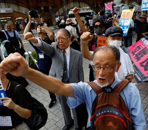 FOTO: Gelombang Protes Menentang Jepang Buang Limbah Nuklir Fukushima ke Laut Meluas, Korea Selatan hingga Hong Kong Turut Demo