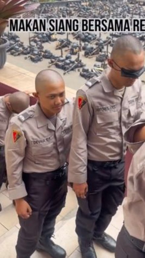 Momen Makan Siang Siswa Sekolah Polri ini Manis Banget, Saling Suap sampai Mata ditutup Ala Surprise