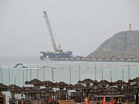 FOTO: China Bangun Pelabuhan Terbesar Dunia di Peru, Inilah Penampakannya Sangat Luas Sekali