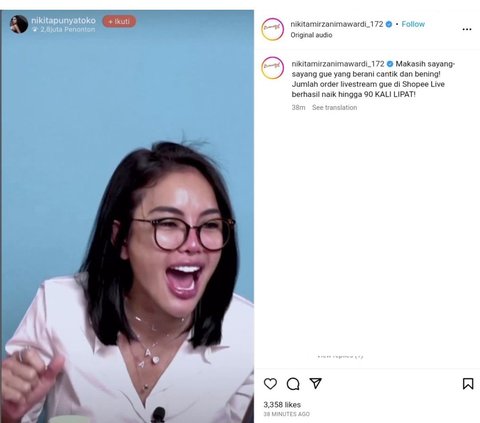 Wowwww! Nikita Mirzani Pecahkan Rekor Order Live Streaming Naik 90 Kali Lipat di Shopee Live