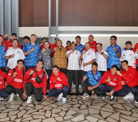 FOTO: Raih Prestasi di Asian Men's Volleyball Championship 2023, Timnas Voli Putra Indonesia Disambut Gembira SBY & Ketua PBVSI