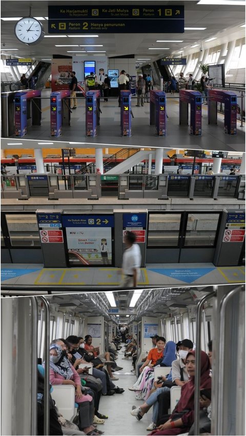 FOTO: Menikmati Kenyamanan LRT Jabodebek yang Baru Resmi Beroperasi, Mulai dari Masuk Stasiun hingga ke Dalam Gerbong Kereta