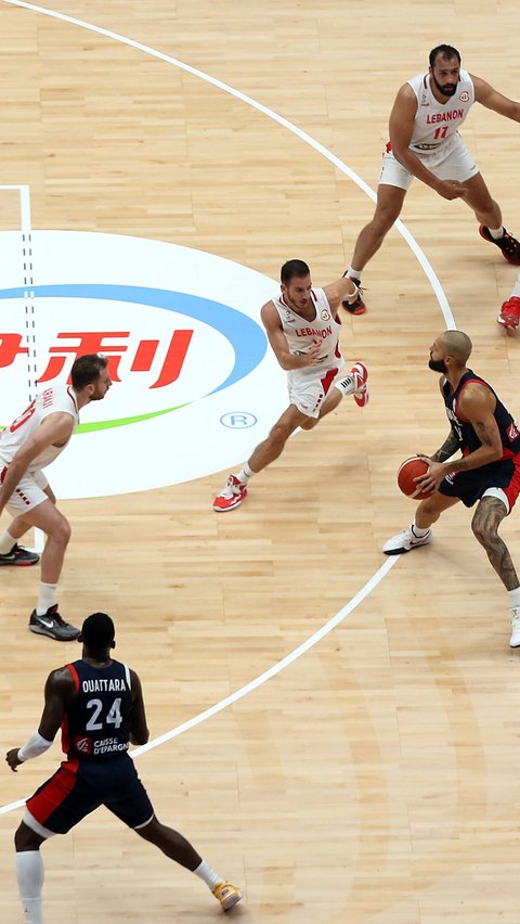 Keunggulan atas Lebanon menjadi kemenangan pertama timnas basket Prancis di penyisihan Grup H FIBA World Cup 2023.