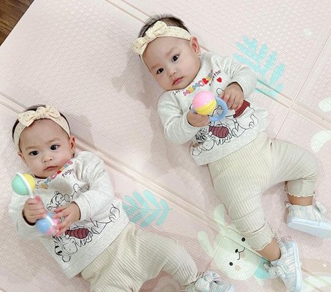 10 Potret Terbaru Baby Twins Alma dan Alsha Anak Kembar Annisa Rahma Eks Cherrybelle, Kini Menginjak 9 Bulan