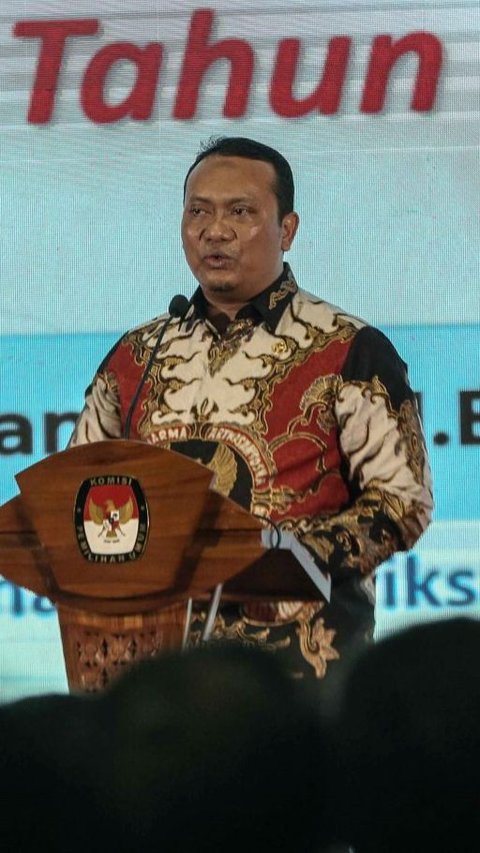 Anggota I BPK Nyoman Adi Suryadnyana sempat menyampaikan sambutannya saat menyerahkan laporan hasil pemeriksaan BPK atas laporan keuangan KPU 2022.