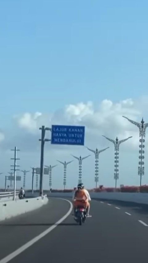 Video WNA Pengendara Motor Salah Masuk Jalur di Jalan Tol Bali Mandara, Aksinya Viral