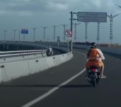 Video WNA Pengendara Motor Salah Masuk Jalur di Jalan Tol Bali Mandara, Aksinya Viral