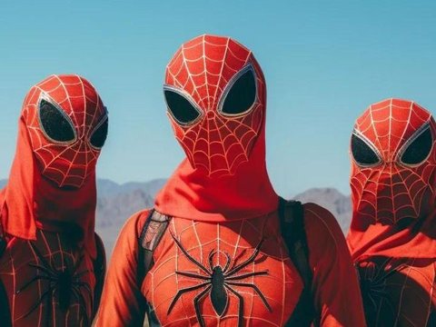 Begini Wujud Spider-Man Digambarkan AI sebagai Suku Pedalaman Padang Pasir, Kostumnya Kocak