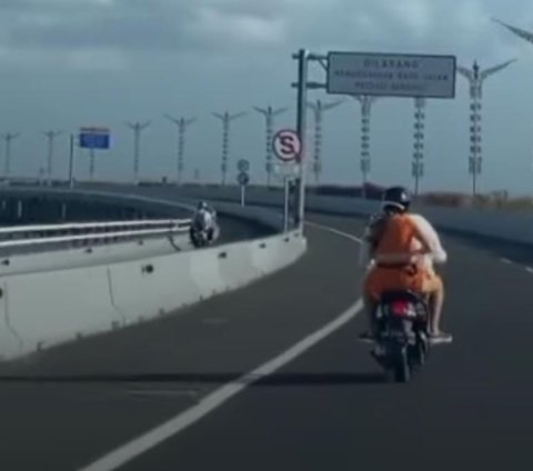 Video WNA Pengendara Motor Salah Masuk Jalur di Jalan Tol Bali Mandara, Aksinya Viral