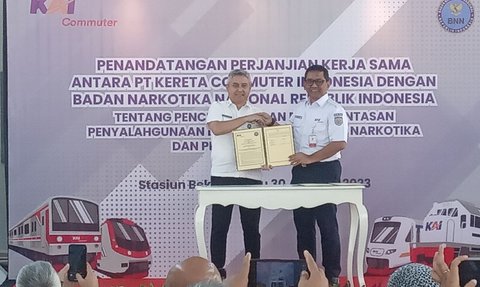 Cegah Peredaran Narkoba, BNN dan KCI Tingkatkan Pengawasan Penumpang KRL Bekasi-Jakarta