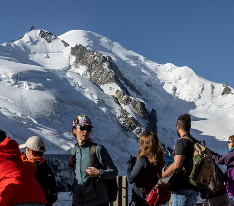 FOTO: Ketika Gunung Bersalju Mont Blanc di Prancis Tersengat Gelombang Panas