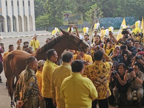 Airlangga Beri Kuda Cokelat ke Prabowo, Ini Maknanya