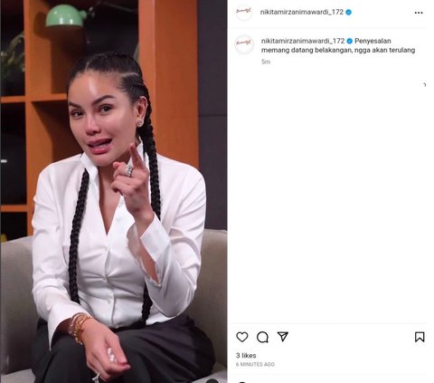 Berurai Air Mata, Nikita Mirzani Mengaku Menyesal Tidak Sejak Dulu Gandeng Shopee Live