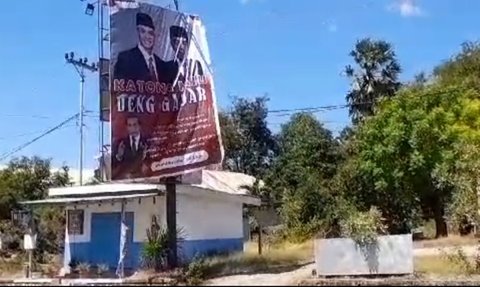 Pasang Tanpa Izin, Baliho Ganjar Pranowo di Kupang Dicopot Pemilik Lahan