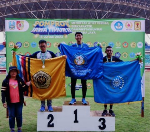 Mahasiswa Ini Juara III Lari 10 KM POM Jatim Meski Pakai Sepatu Pinjam