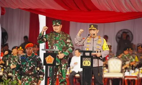 Pesan Jenderal Sigit dan Panglima TNI, Wanti-Wanti Prajurit saat Apel Pengamanan