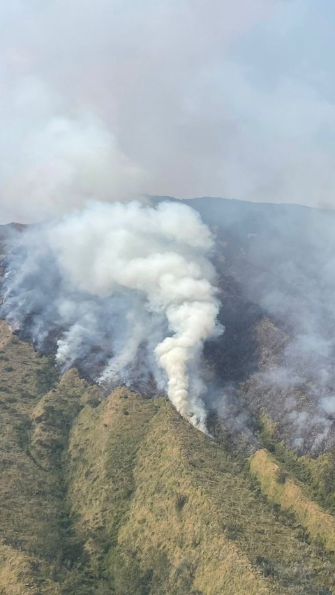 4 Hari Usai Insiden Flare Foto Prewedding, Api Masih Menyala di Bukit Teletubbies & Kepulan Asap Tebal