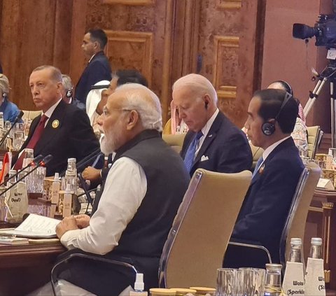 Posisi Duduk Jokowi di G20 Summit: Diapit Narendra Modi, Joe Biden dan Erdogan