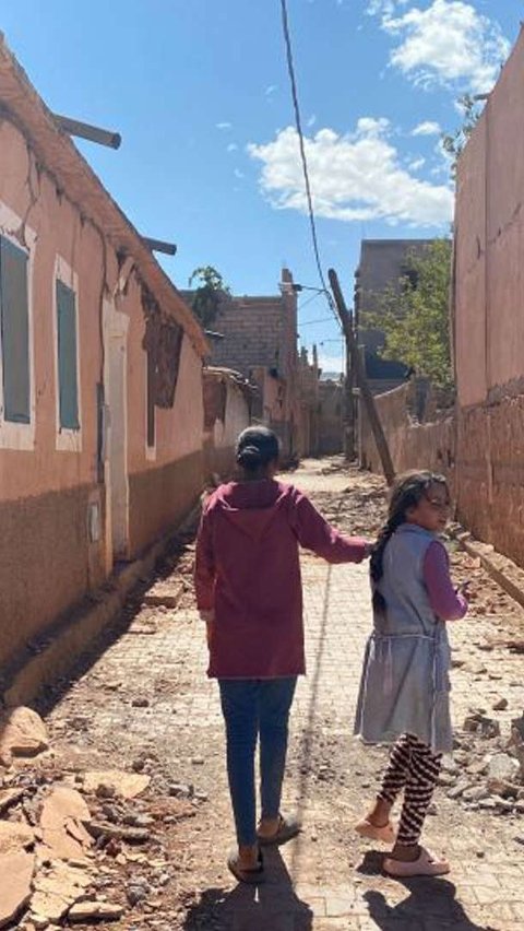 Nestapa Korban Gempa Maroko, Akses Sulit, Jasad Keluarga Masih Tertimbun Reruntuhan