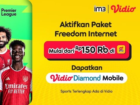 Paket Internet IM3 dengan bundling paket Vidio Diamond Mobile<br>