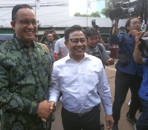 Bakal calon presiden (Bacapres) dari Koalisi Perubahan untuk Persatuan (KPP) Anies Baswedan menyambangi Kantor DPP Partai Kebangkitan Bangsa (PKB) di Cikini, Jakarta Pusat, Senin (11/09/2023).