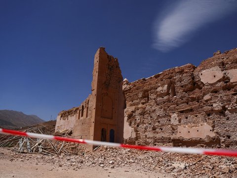 FOTO: Melihat dari Dekat Kondisi Masjid Tinmel Bersejarah dari Abad ke-12 di Maroko yang Rusak Parah usai Gempa Bumi Magnitudo 6.8