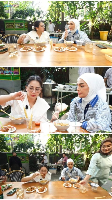 Pesona Duo Cantik Nagita Slavina Bareng Anak Menteri Jajan Mi Ayam Sampai Kue Cubit, Tetap Berkelas!