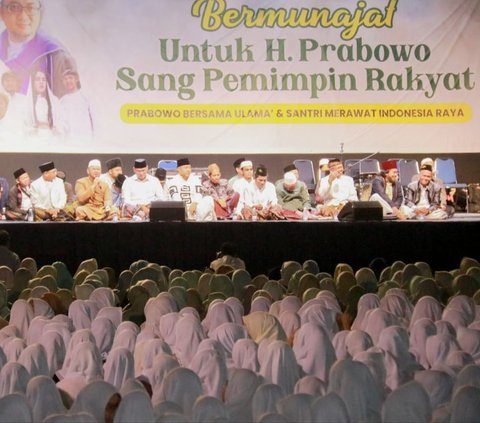 Kiai NU dan Ribuan Santri di Jatim Deklarasi Dukung Prabowo