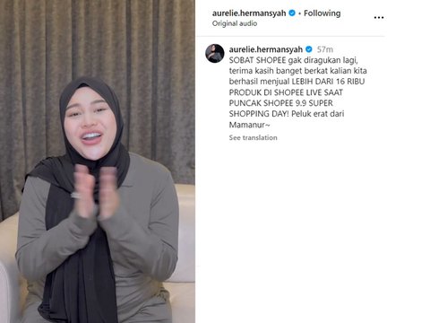 Kesuksesan Aurel Hermansyah di Shopee Live, Jual Lebih dari 16 Ribu Produk di Puncak Kampanye Shopee 9.9