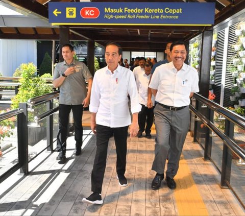 Didampingi Luhut dan Erick Thohir, Jokowi Jajal Kereta Cepat Jakarta-Bandung