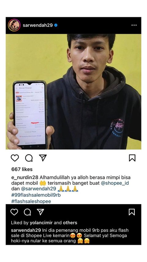 180 Ribu Orang Ikuti Flash Sale Mobil 9RB Bareng Sarwendah di Shopee Live Secara Bersamaan