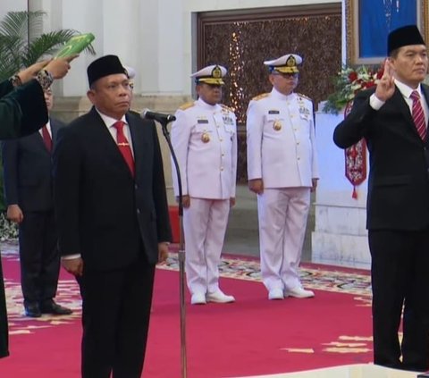 Jokowi Lantik Laksdya Irvansyah jadi Kabakamla dan Sahat Manaor Kepala Badan Karantina