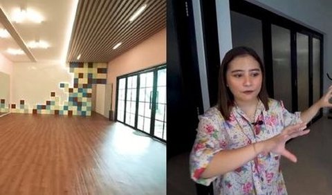 Rumah Cinta Laura memiliki studio tari yang dilengkapi dengan cermin di salah satu sisinya.