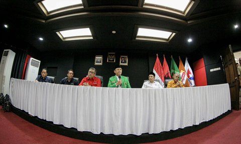 FOTO: Rapat Pemenangan Ganjar Pranowo, Ketua Umum Parpol PDIP, PPP, Perindo, Hanura hingga Andika Perkasa Hadir