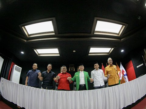 FOTO: Rapat Pemenangan Ganjar Pranowo, Ketua Umum Parpol PDIP, PPP, Perindo, Hanura hingga Andika Perkasa Hadir