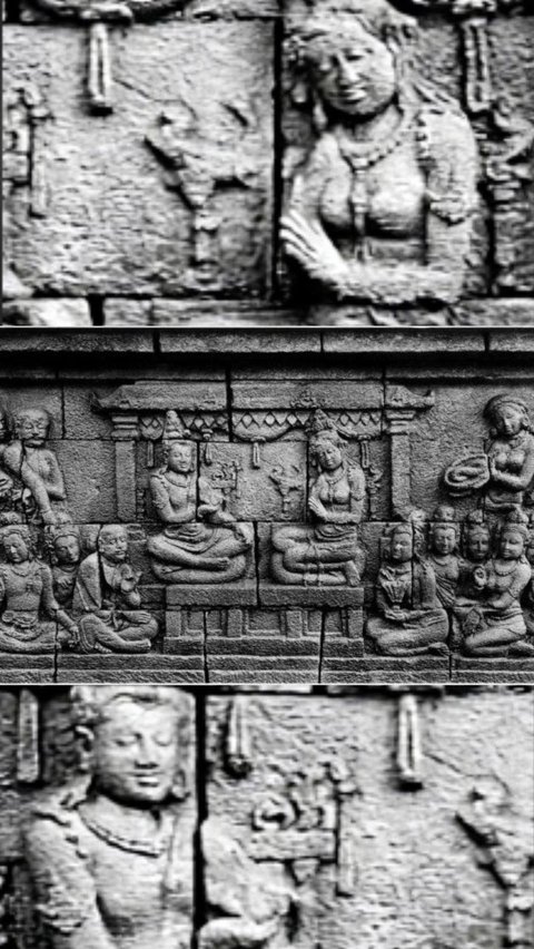 Relief Candi Borobudur Digambarkan AI: Rajanya Ganteng,  Ratunya Cantik Banget