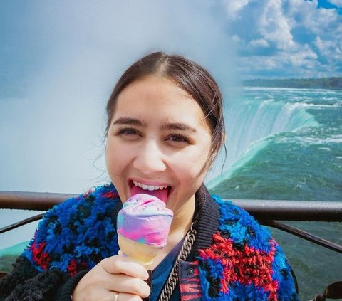 Momen Keseruan Prilly Latuconsina saat Berkunjung ke Air Terjun Niagara, Netizen: View dan Orangnya Sama Cantik