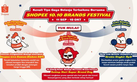 Ini Tiga Tipe Gaya Belanja Seseorang dan Penuhi Kebutuhannya di Shopee 10.10 Brands Festival!