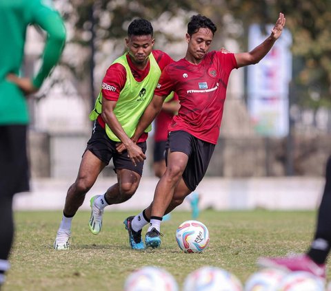 FOTO: Skuad Tak Lengkap, Timnas Indonesia U-24 Tetap Tancap Gas Matangkan Persiapan Asian Games 2022