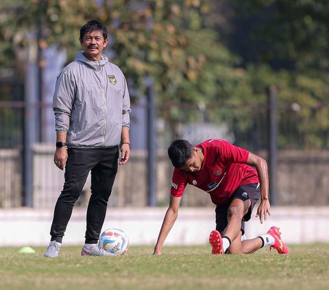 FOTO: Skuad Tak Lengkap, Timnas Indonesia U-24 Tetap Tancap Gas Matangkan Persiapan Asian Games 2022