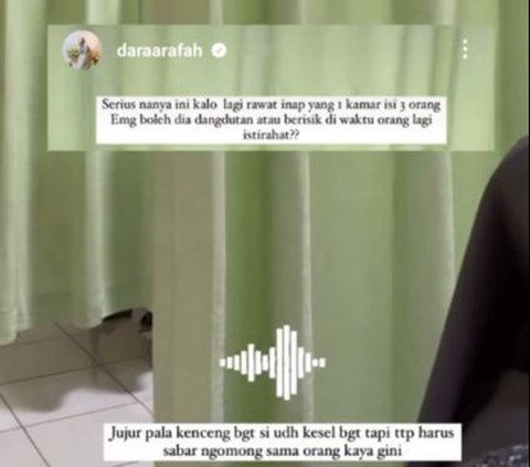 Dara Arafah Tegur Keluarga Pasien yang Putar Musik Dangdut di Ruang Rawat Inap, Aksinya Curi Perhatian