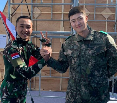 Viral TNI Bertemu dan Foto Bareng Aktor Korea Ternama Gong Myung, Bikin Iri