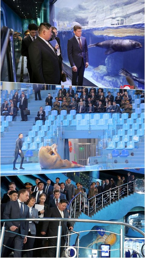 FOTO: Intip Hari Terakhir Kim Jong-un Jalan-Jalan di Kota Vladivostok dari Universitas hingga ke Akuarium Terbesar di Rusia