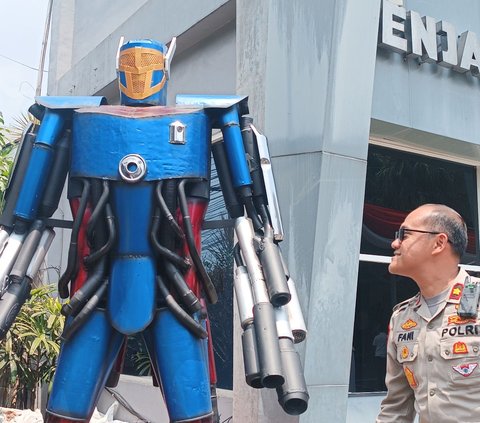 210 Knalpot Brong Sitaan Polisi di Malang Disulap Jadi Optimus Prime